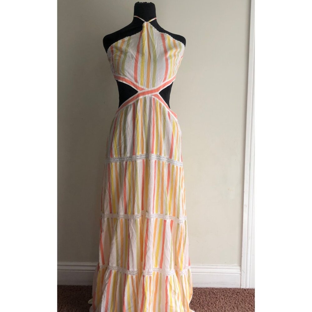 Aerie Multicolor Striped Maxi Dress